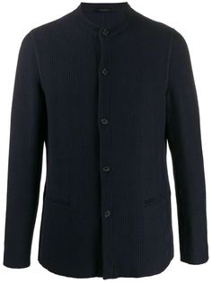 Giorgio Armani фактурная куртка с круглым вырезом