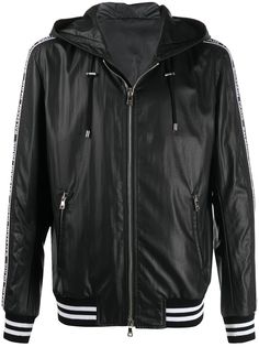 Balmain куртка с капюшоном и логотипом