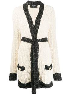 Balmain кардиган-пальто рыхлой вязки с пайетками