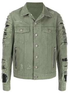 Balmain джинсовая куртка с прорезями