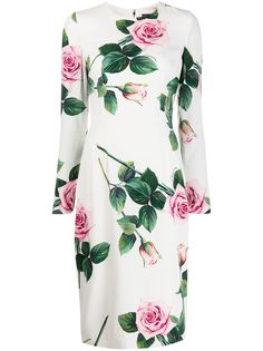 Dolce & Gabbana приталенное платье с цветочным принтом