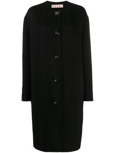 Marni однобортное пальто без воротника