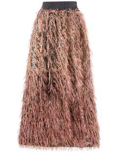 Fabiana Filippi асимметричная юбка с перьями