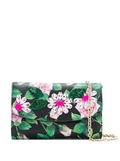 Dolce & Gabbana клатч Tropical Rose с кристаллами