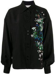 Givenchy блузка с цветочным кружевом