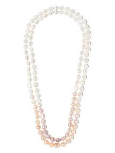 Yoko London золотое колье Ombré Baroque с жемчугом