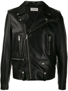 Saint Laurent куртка с косой молнией
