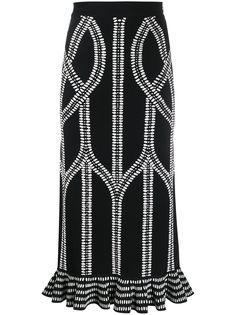 Alexander McQueen жаккардовая юбка