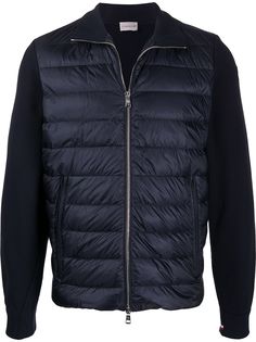 Moncler стеганая куртка с контрастными рукавами