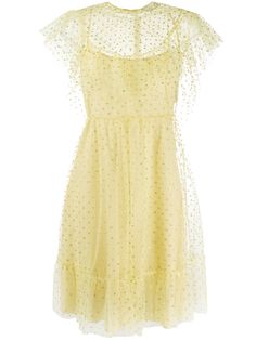 RedValentino платье из тюля point desprit с оборками
