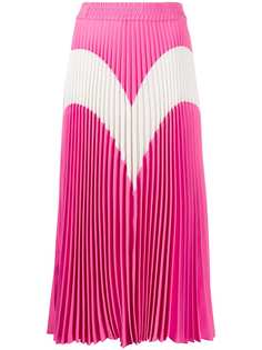 MSGM плиссированная юбка миди
