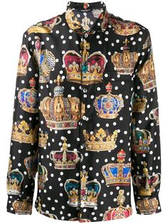 Dolce & Gabbana рубашка с принтом Crown