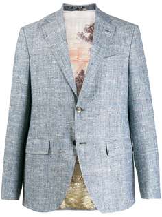 Etro клетчатый пиджак с подкладкой