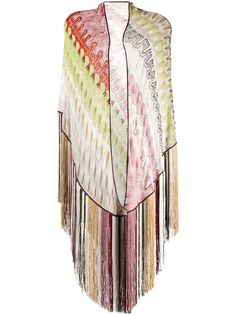 Missoni шарф с абстрактным узором и бахромой
