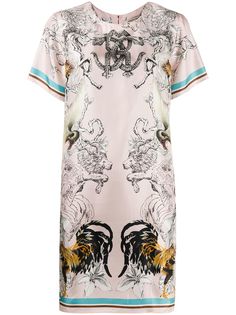 Roberto Cavalli платье Hybrid Animals с принтом