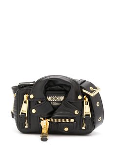 Moschino поясная сумка в виде байкерской куртки