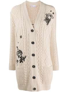 RedValentino кардиган с вышивкой