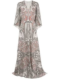 Etro платье макси с принтом пейсли