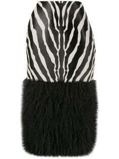 Saint Laurent юбка с принтом Zebra