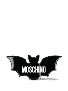 Moschino клатч в форме летучей мыши с логотипом