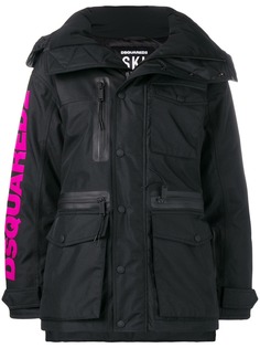 Dsquared2 пуховая куртка с принтом логотипа