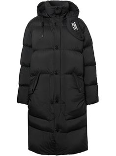 Burberry пуховик со съемным капюшоном