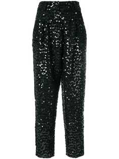 Balmain брюки с отделкой пайетками