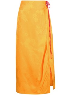Rosie Assoulin юбка с разрезом и цветочным узором