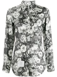 Thom Browne рубашка на пуговицах с цветочным принтом