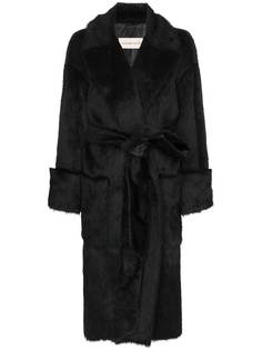 Alexandre Vauthier шуба из искусственного меха с поясом