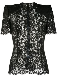 Dolce & Gabbana кружевная блузка со структурированными плечами