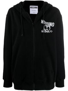 Moschino худи Double Question Mark на молнии