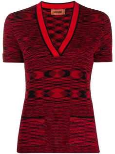 Missoni топ с открытым воротником и короткими рукавами