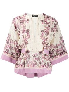 Dsquared2 блузка с цветочным принтом