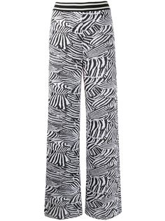 Missoni расклешенные брюки с зебровым принтом