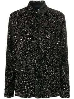 Saint Laurent рубашка с блестками