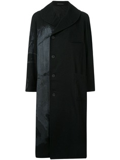 Yohji Yamamoto пальто со смещенной застежкой
