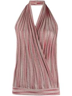Missoni топ с вырезом халтер и запахом