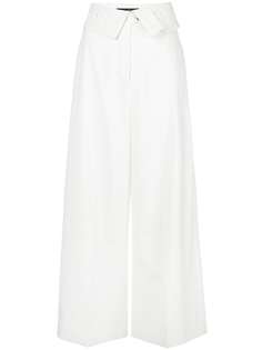 Proenza Schouler брюки широкого кроя с подворотом