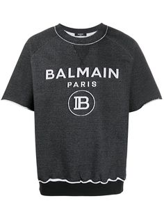 Balmain толстовка с короткими рукавами и логотипом