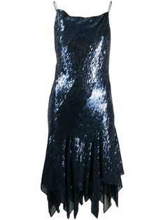 Donna Karan платье асимметричного кроя с пайетками