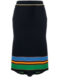 Victoria Victoria Beckham трикотажная юбка с контрастными полосками