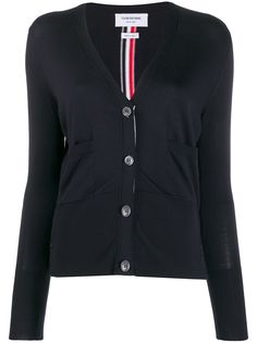Thom Browne кардиган с V-образным вырезом и полосками RWB
