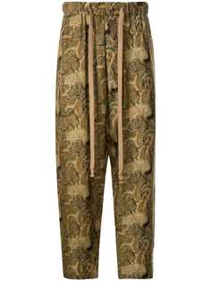 Uma Wang пижамные брюки с принтом