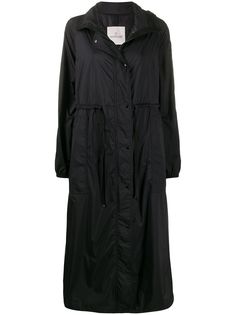 Moncler длинное пальто с капюшоном