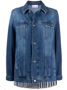 RedValentino джинсовая куртка со складками