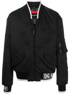 Dolce & Gabbana куртка-бомбер с тиснением