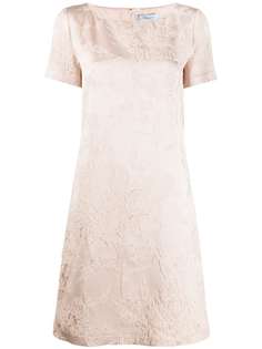 Blumarine жаккардовое платье с короткими рукавами