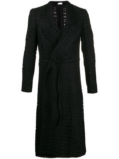 Comme Des Garçons Homme Plus пальто с вырезами и поясом на завязках