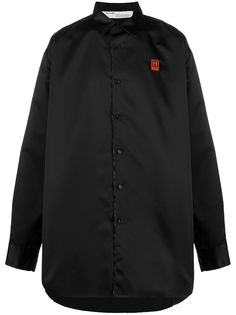 Off-White рубашка оверсайз с логотипом